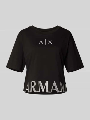 T-shirt z detalem z logo Armani Exchange