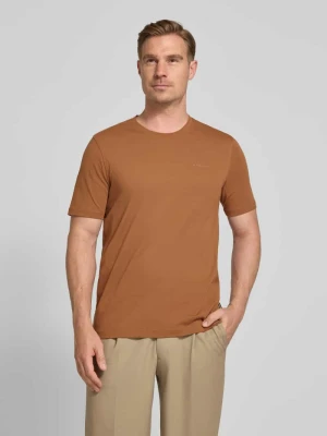 t-shirt z detalem z logo Bugatti