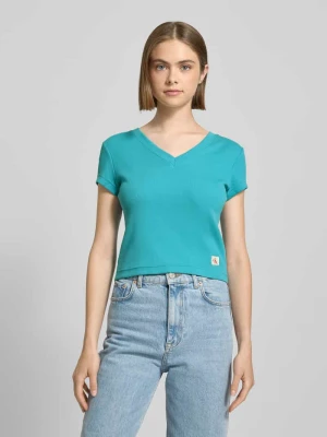 T-shirt z detalem z logo Calvin Klein Jeans