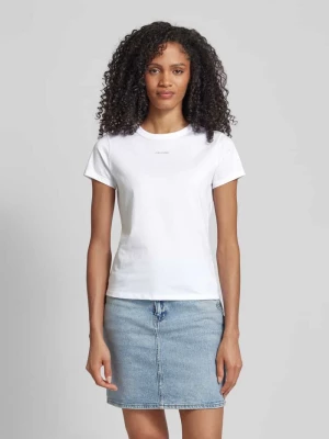T-shirt z detalem z logo Calvin Klein Womenswear