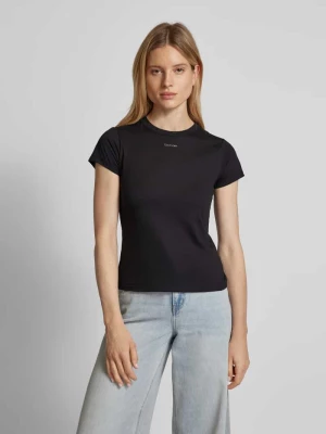 T-shirt z detalem z logo Calvin Klein Womenswear