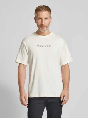 T-shirt z detalem z logo CK Calvin Klein