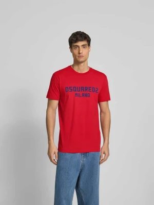 T-shirt z detalem z logo Dsquared2