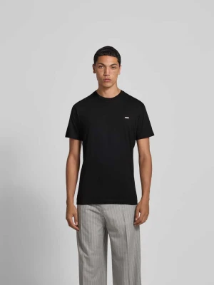 T-shirt z detalem z logo Dsquared2 Czarny