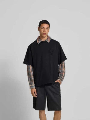 T-shirt z detalem z logo Dsquared2 Czarny