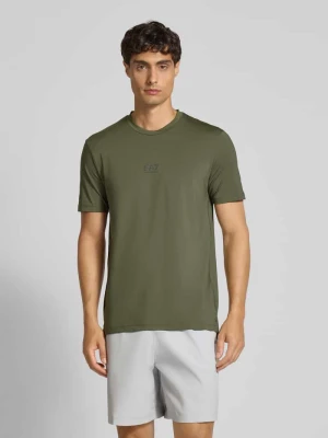 T-shirt z detalem z logo EA7 Emporio Armani
