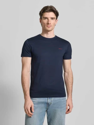 t-shirt z detalem z logo Gant