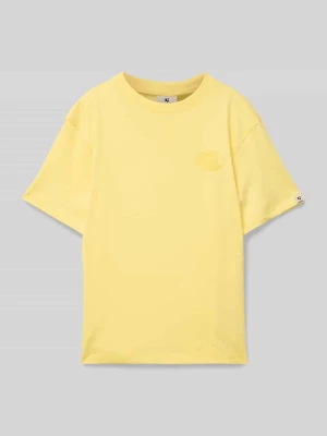 T-shirt z detalem z logo Garcia