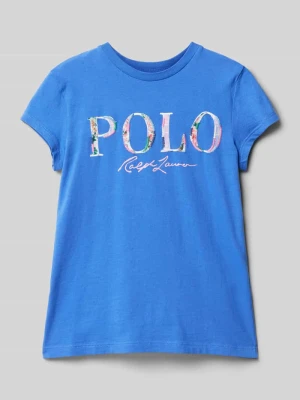 T-shirt z detalem z logo i okrągłym dekoltem Polo Ralph Lauren Teens