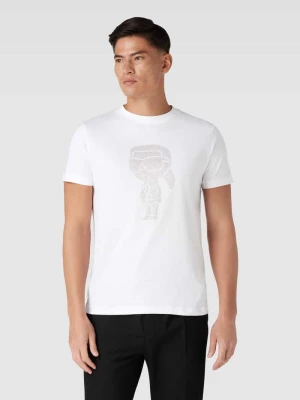 T-shirt z detalem z logo Karl Lagerfeld