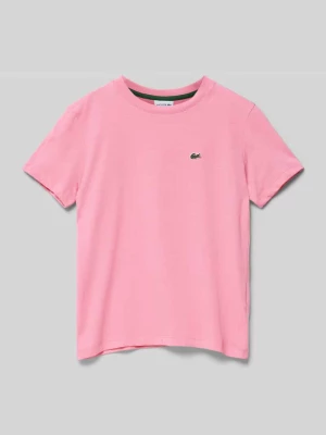 T-shirt z detalem z logo Lacoste