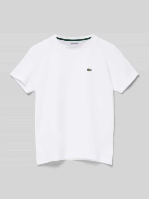 T-shirt z detalem z logo Lacoste