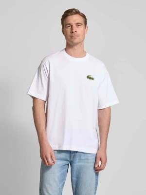 T-shirt z detalem z logo Lacoste