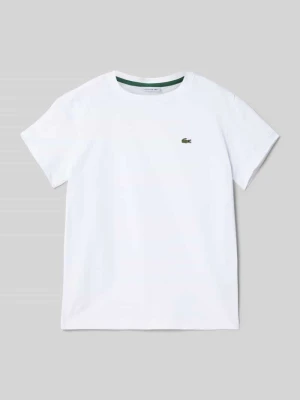 T-shirt z detalem z logo Lacoste