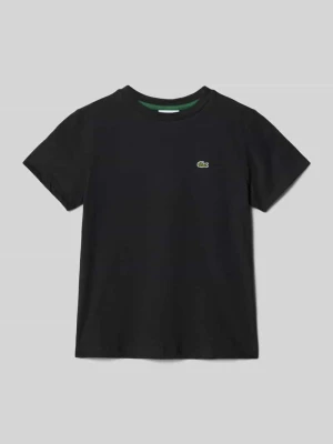 T-shirt z detalem z logo Lacoste