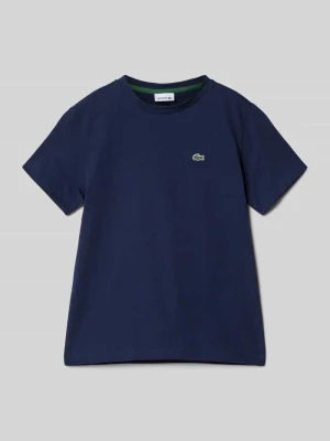 T-shirt z detalem z logo Lacoste