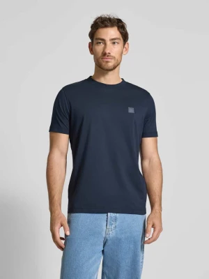 T-shirt z detalem z logo Lerros