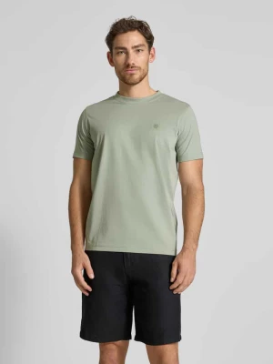 T-shirt z detalem z logo Lerros