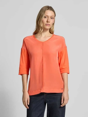 t-shirt z detalem z logo Marc Cain