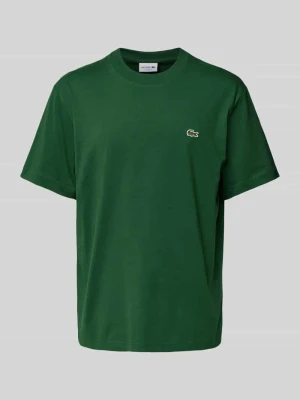 T-shirt z detalem z logo model ‘BASIC ON’ Lacoste