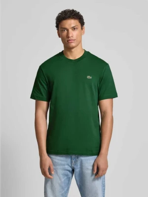 T-shirt z detalem z logo model ‘BASIC ON’ Lacoste