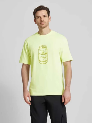 T-shirt z detalem z logo model ‘Deondrin’ HUGO