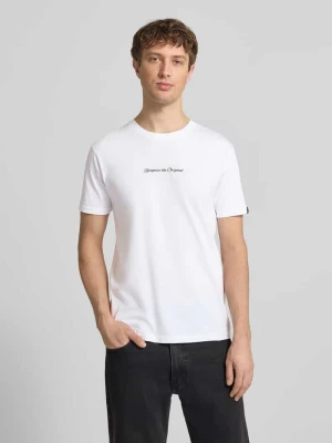 T-shirt z detalem z logo model 'Foam' alpha industries