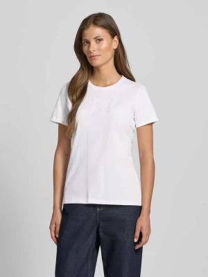 T-shirt z detalem z logo model ‘KATLIN’ Lauren Ralph Lauren