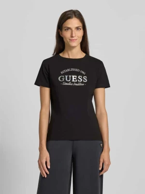 T-shirt z detalem z logo model ‘NINA’ Guess Activewear