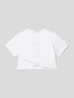 T-shirt z detalem z logo model ‘STACK’ Calvin Klein Jeans
