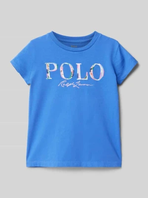 T-shirt z detalem z logo Polo Ralph Lauren Kids