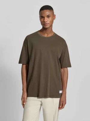 T-shirt z detalem z logo Samsøe Samsøe