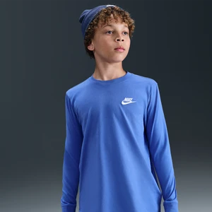 T-shirt z długim rękawem dla dużych dzieci Nike - Niebieski