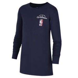 T-shirt z długim rękawem dla dużych dzieci Team 31 Courtside Nike NBA - Niebieski