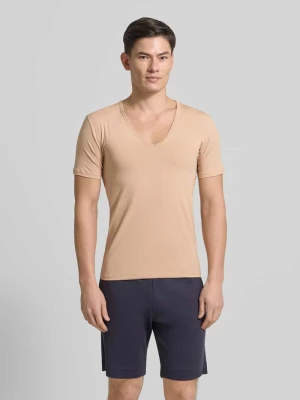 T-shirt o kroju slim fit z dekoltem w serek seria ‘DRY COTTON FUNCTIONAL’ model ‘DAS DRUNTERHEMD’ mey