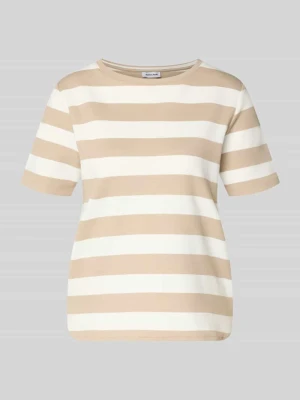 t-shirt z dodatkiem wiskozy i okrągłym dekoltem MORE & MORE