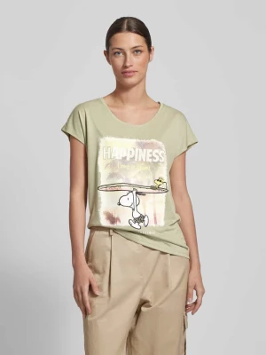 T-shirt z dodatkiem wiskozy i zwierzęcym Peanuts® montego