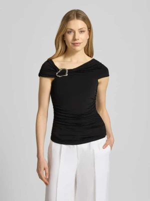 T-shirt z drapowaniami model 'laily' Gestuz