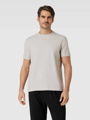 T-shirt z drobno fakturowanym wzorem Emporio Armani