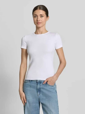t-shirt z drobnym prążkowaniem i okrągłym dekoltem Jake*s Casual