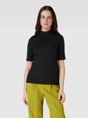 T-shirt z drobnym prążkowaniem model ‘DARISELLA’ HUGO