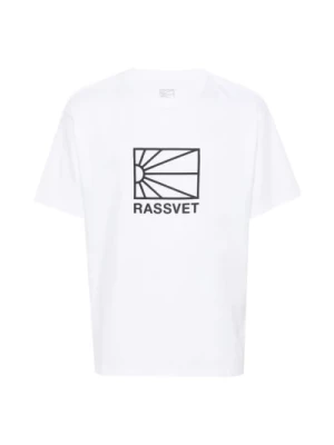 T-shirt z dużym logo w białym Rassvet