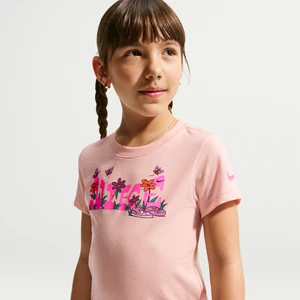 T-shirt z dżerseju z kwiatowym wzorem dla małych dzieci Nike - Pomarańczowy
