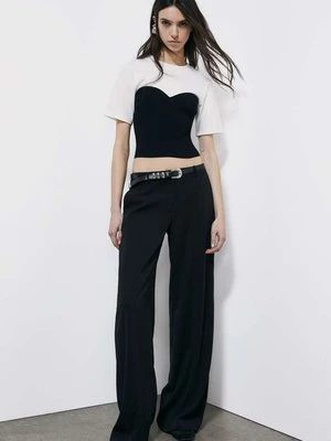 T-shirt z dzianinowym gorsetem PATRIZIA PEPE