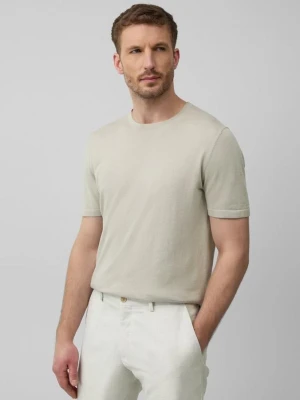 T-shirt z dzianiny bawełniano-jedwabnej s.Oliver beżowy