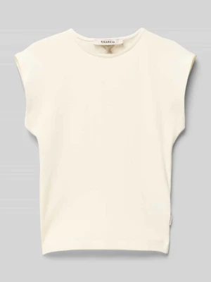 T-shirt z efektem prążkowania Garcia