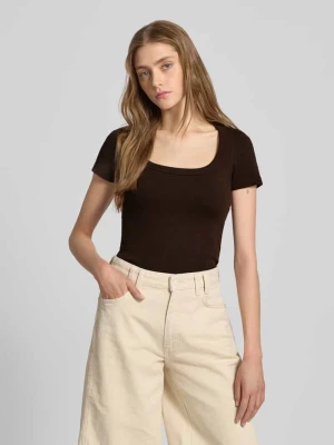 T-shirt z efektem prążkowania Gina Tricot