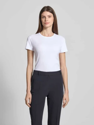 T-shirt z efektem prążkowania i okrągłym dekoltem Christian Berg Woman