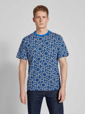 T-shirt z efektem siateczki model ‘KORS MESH’ Michael Kors