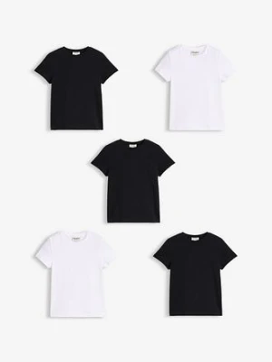 T-shirt z elastycznej bawełny organicznej (5 szt.) bonprix